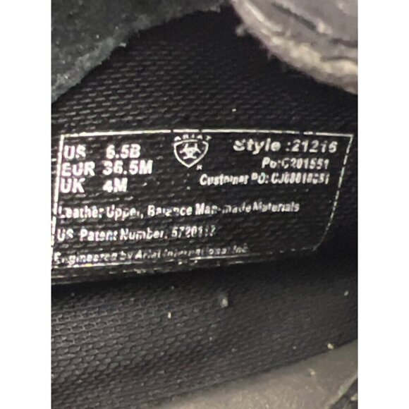 Ariat Women's Black Leather Comfort Zip Closure Slip On Shoes Size 6.5 Low Shaft - Picture 9 of 9